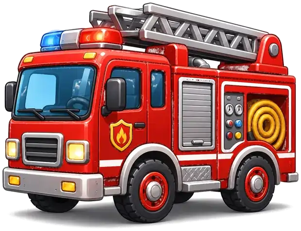 Camión de bomberos ilustrado